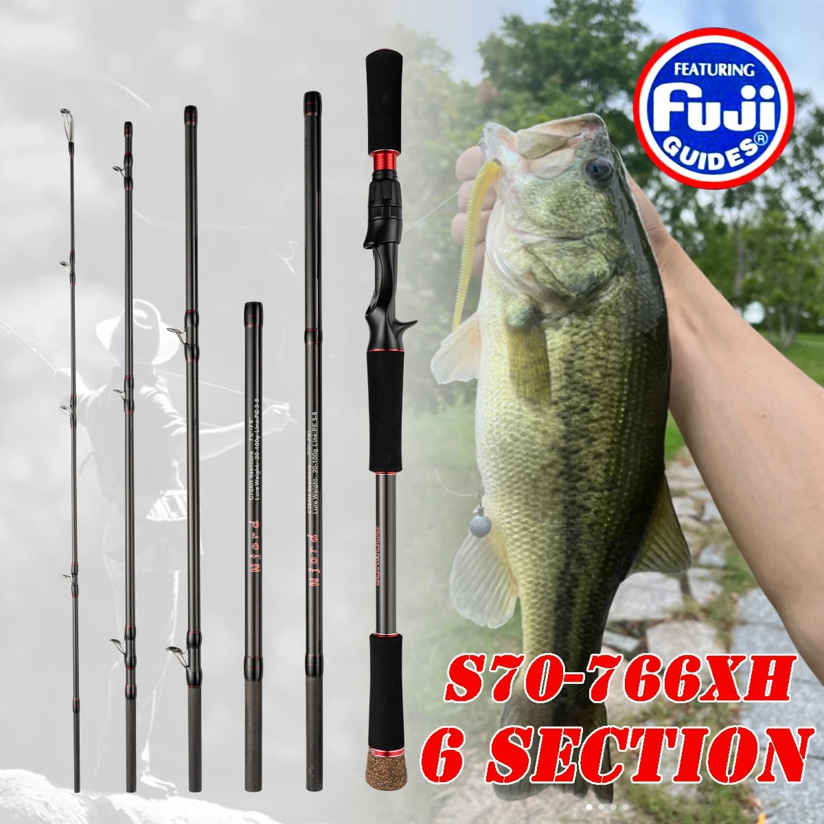 Fishing Rod 6 Section Casting  - Fishing Rod Surf recension och pris